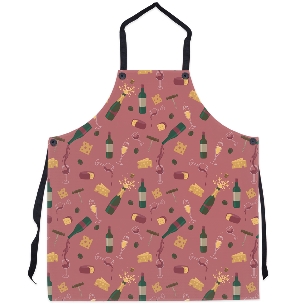 Time for Wine and Cheese Apron